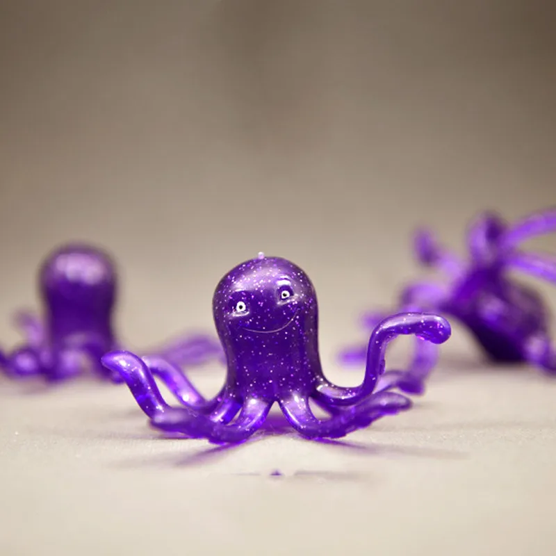 

5-10cm story Purple stretch Octopus Action Figures Toy PVC zurk kids gift