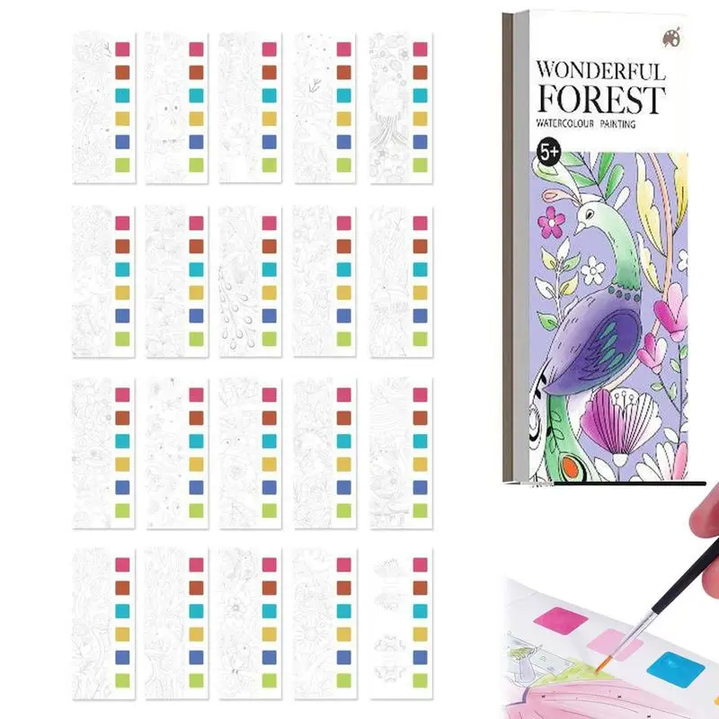 

Карманная Акварельная Книга Мини Акварельная книга для вечерние Ринок сувениры 20 картинок карманная Акварельная книга для путешествий для...