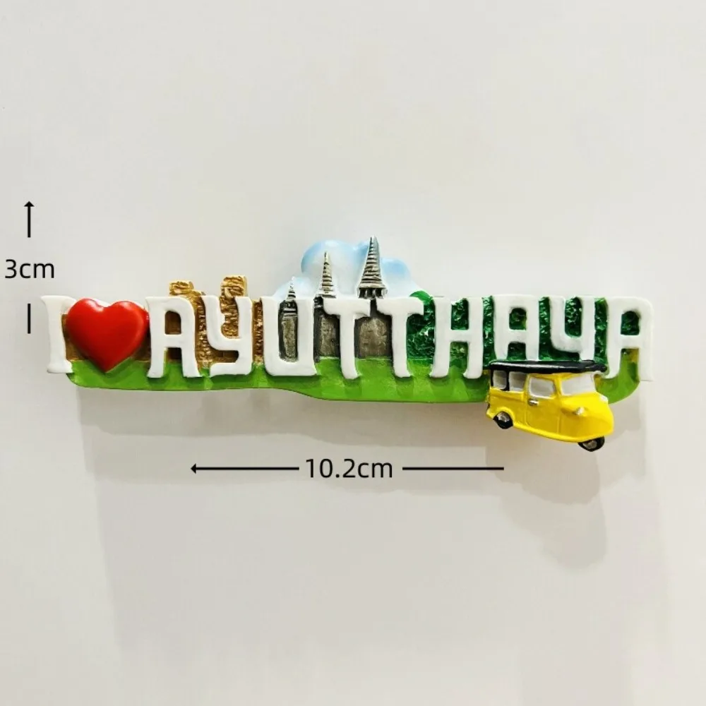 Фото Сувенирный магнит на холодильник из Таиланда, выпуск 2, 3D-декор из смолы ручной росписи, идеальный подарок для путешественников из Бангкока/Ко Самуи/Ко Краби. №4