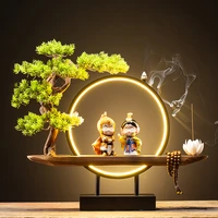 backflow incense burner aromatherapy diffuser smoke waterfall insence burner hold flowing fountain quemador de incienso furnace