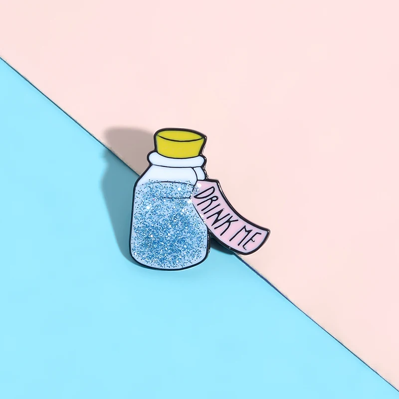 Брошь-булавка в виде бутылки креативная эмалированная брошь с изображением