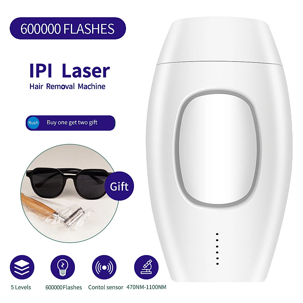 600000 Flash IPL Laser Hair Removal Facial Body Epilator For Women Hair Remover Electric Threading Machine Bikini Photoepilatior