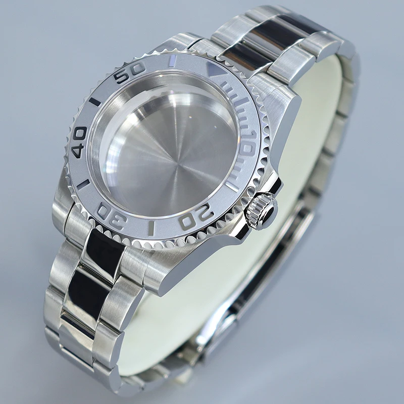 Фото Корпус часов 40 мм, сапфировое стекло для Submariner GMT NH35 NH36 NH34 NH38 NH72 Miyota 8215 Eta 2824, наклонная пряжка безеля №4