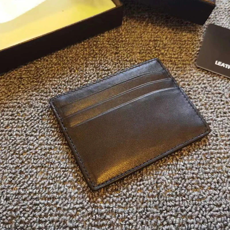

New leather ultra-thin mini card bag for men and women Simple card holder Multi card slot Compact credit card bag 2023