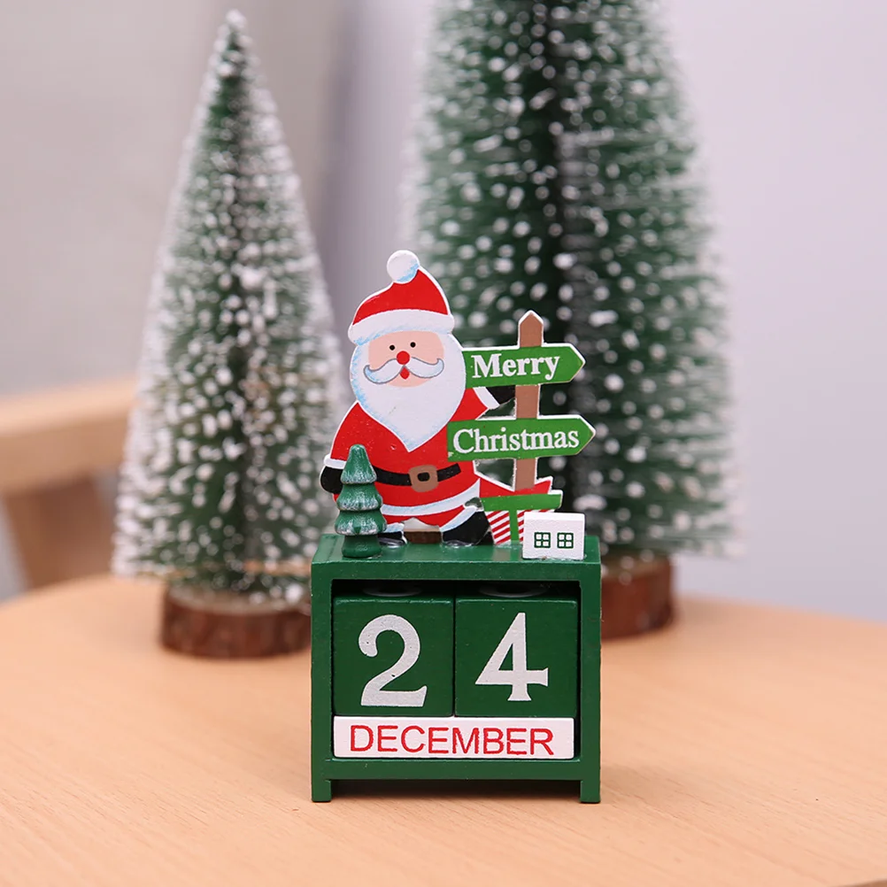 

1pc Calender Vintage Block Perpetual Desk Accessory for Office Christmas Home