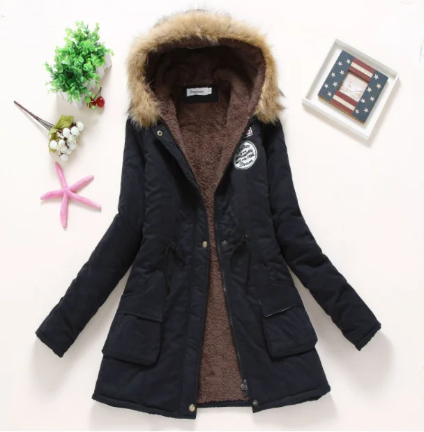 2023 Women Parkas Long Thick Warm Jacket Hooded Fur Lady Coats & Outerwear Winter Jacket Women Parkas for Coat Fashion Female enlarge