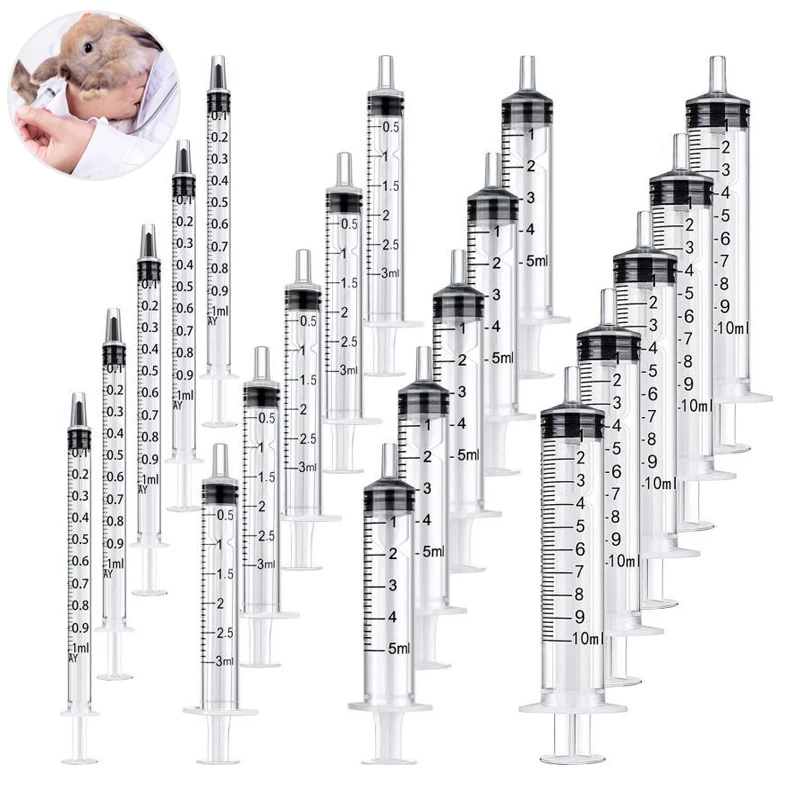 

5-20pcs 1ml-50ml plastic syringe nutrient hydroponic measure disposable sampler injector For Measuring Nutrient Hydroponics