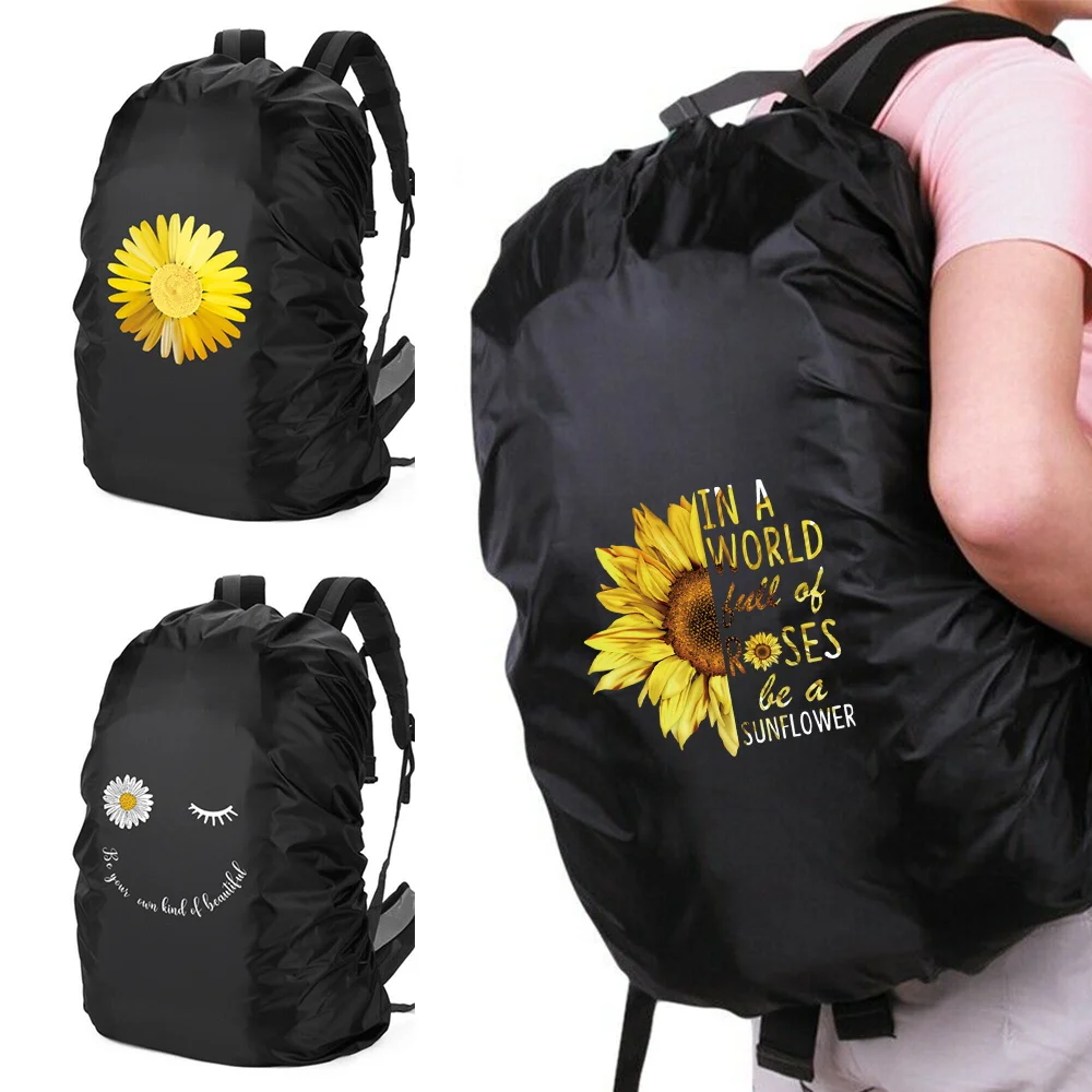 

Ultralight Portable Backpack Waterproof Cover Outdoor School Bag Sports Shoulder Pack for 20-70L Protection Covers Daisy Series
