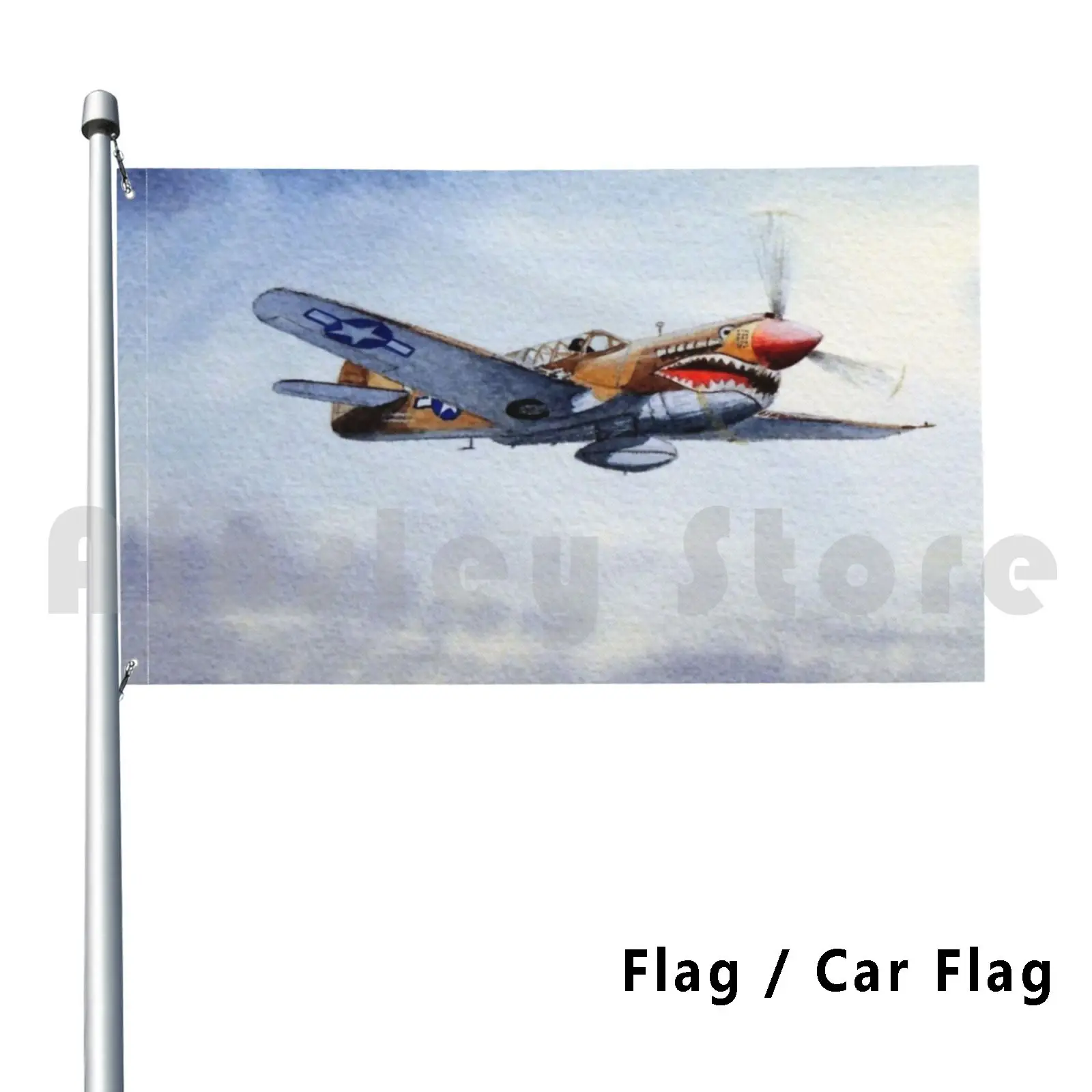 

P-40 Warhawk Outdoor Decor Flag Car Flag P40 P40 Paintings P40 Paintings And Warhawk Paintings Classic Wwii Art
