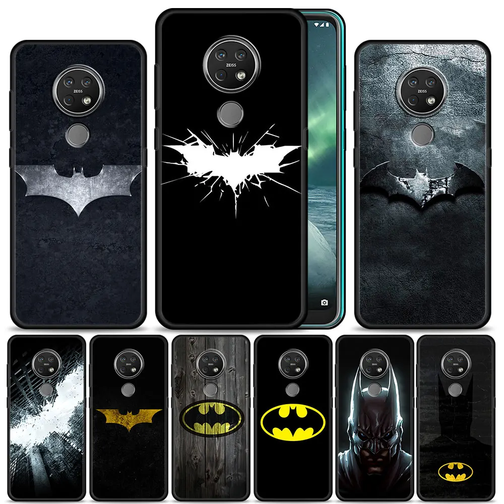 

Case Cover for Nokia G10 G20 G11 G21 G50 5.4 7.2 C20 C21 C30 X20 XR20 X10 3.4 Shell Silicone Cell Official Batman Heroes Logo