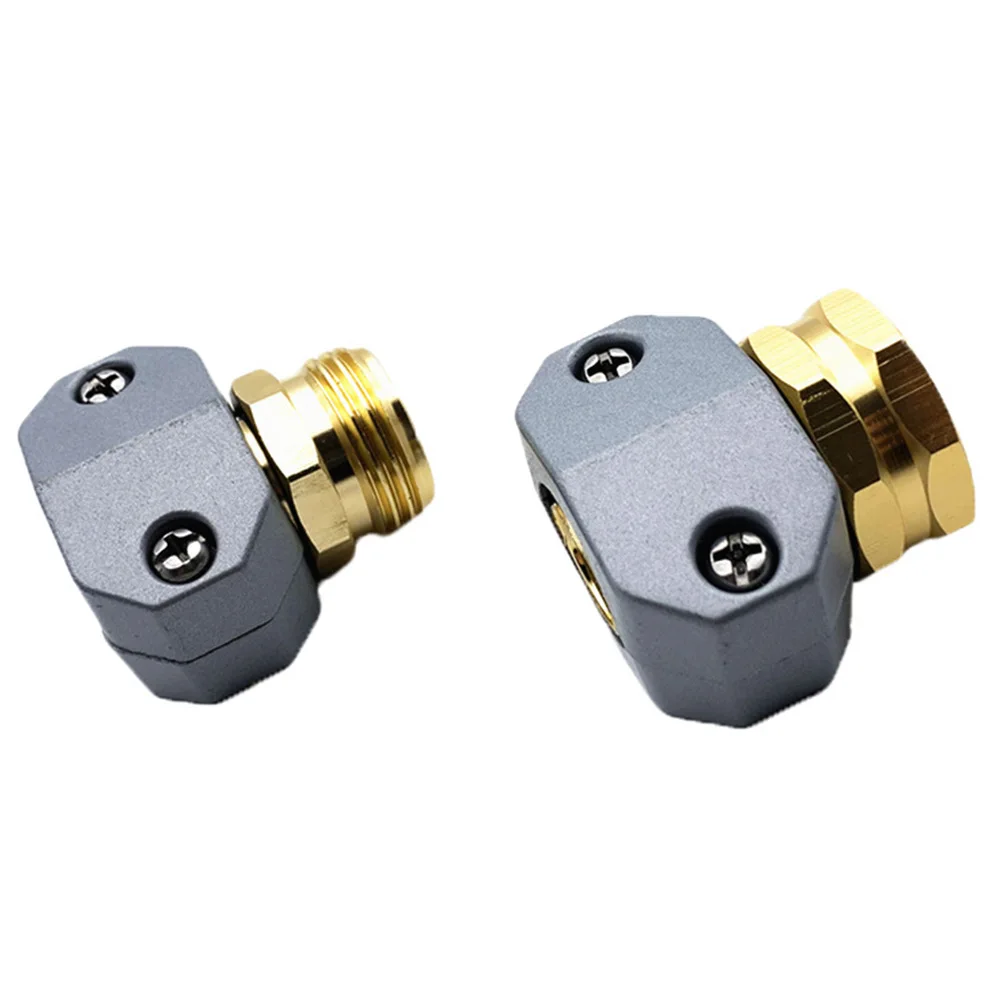 

2pcs Male With Female Garden Hose End Clamp Mender Repair Coupler 3/4\\\\\\\" / 5/8\\\\\\\" Repair Coupler Watering Equipment
