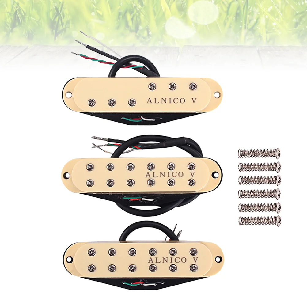 Alnico V Single Coil Pickups Стандартный набор звукоснимателей из нержавеющей стали для