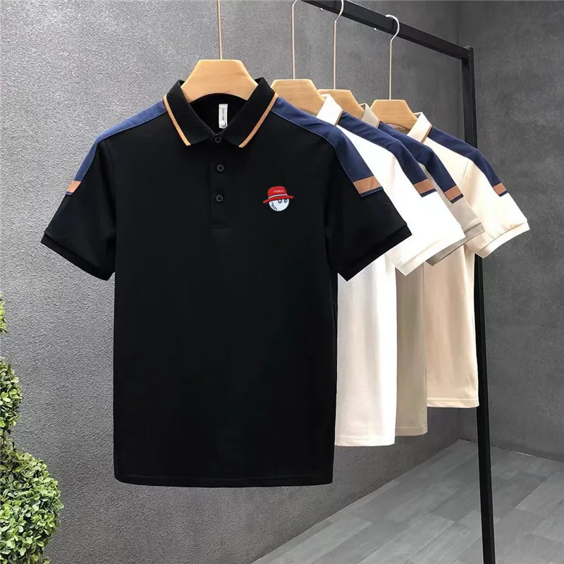 

Роскошная футболка 2023, Мужская одежда для гольфа, летняя футболка для гольфа с коротким рукавом, одежда для гольфа с лошадью, Мужская футболка, длина рукава (см), материал