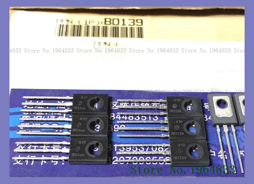 

2 шт./партия = пара BD139 BD140 1,5 А 80 в