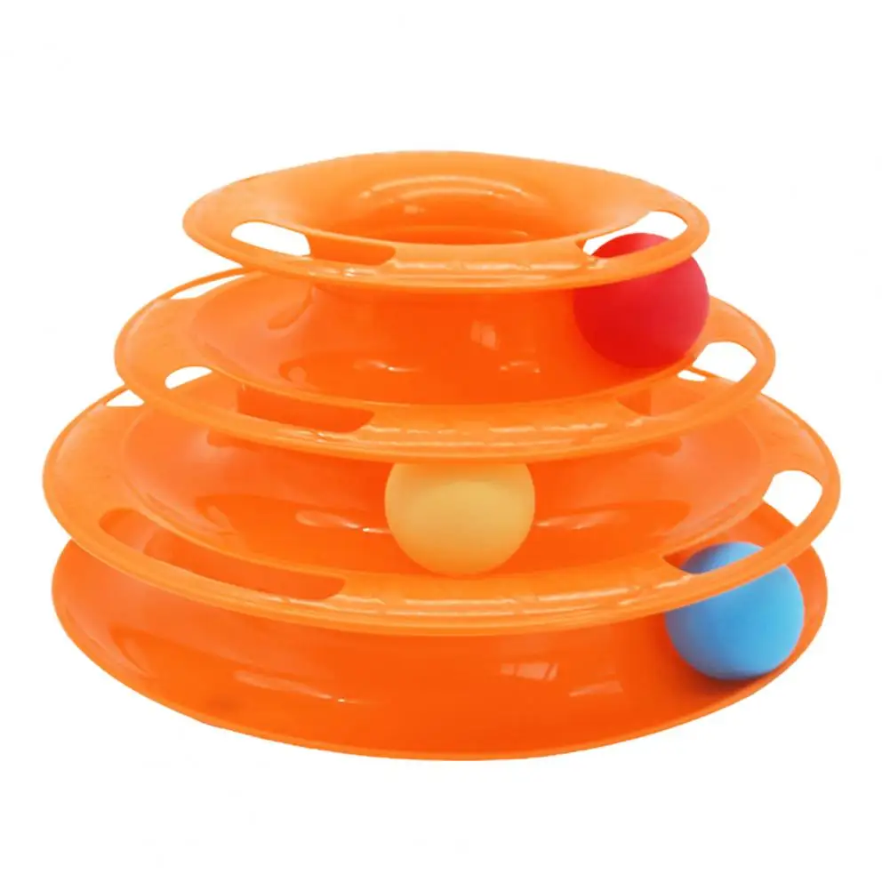 

Cat Plate Toy Built-in Balls Creative Bite-Resistant Stress Relief Cats Kitten Play Plate Balls Interactive Toy for Kitty