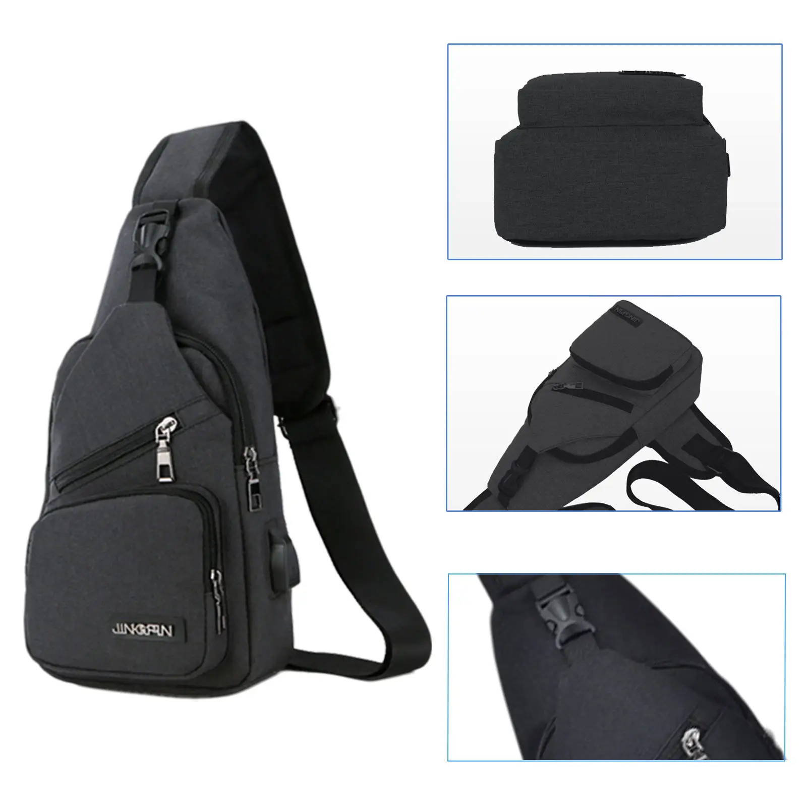 Sling Backpack, Chest Shoulder Bag, Multipurpose Crossbody Purse for Men and Women, Anti Theft Outdoor Chest Bag, Travel Hiking