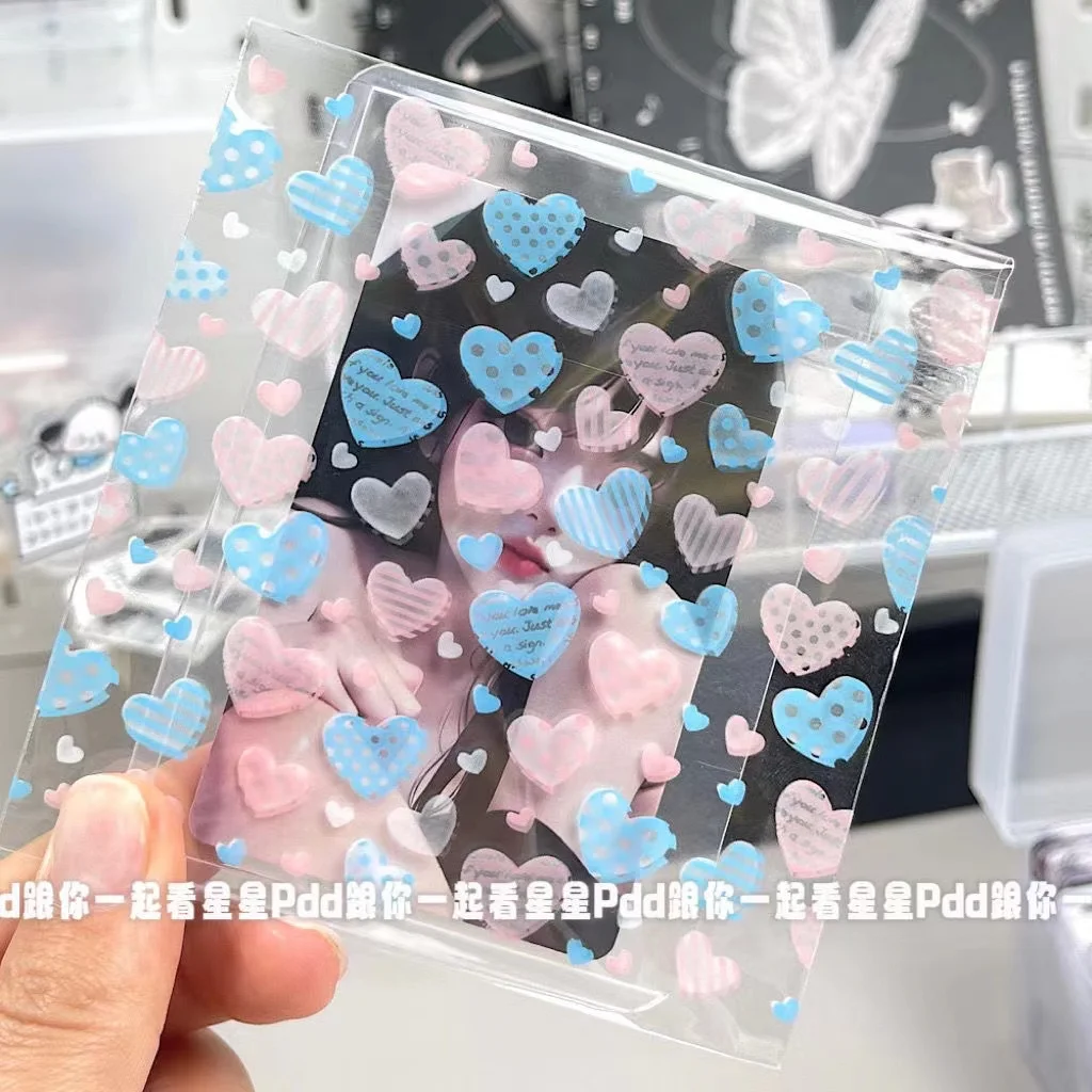 

Steve 100pcs 10*10cm Heart Photocard Packing Bag Freebie Gift Bag