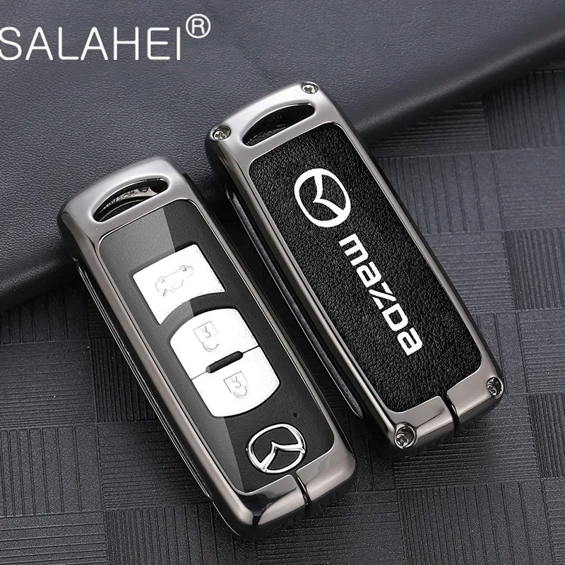 

Zinc Alloy Car Leather Key Case Cover Holder Shell For Mazda 2 3 6 Atenza Axela Demio CX-5 CX5 CX-3 CX3 CX7 CX8 CX-9 Accessories