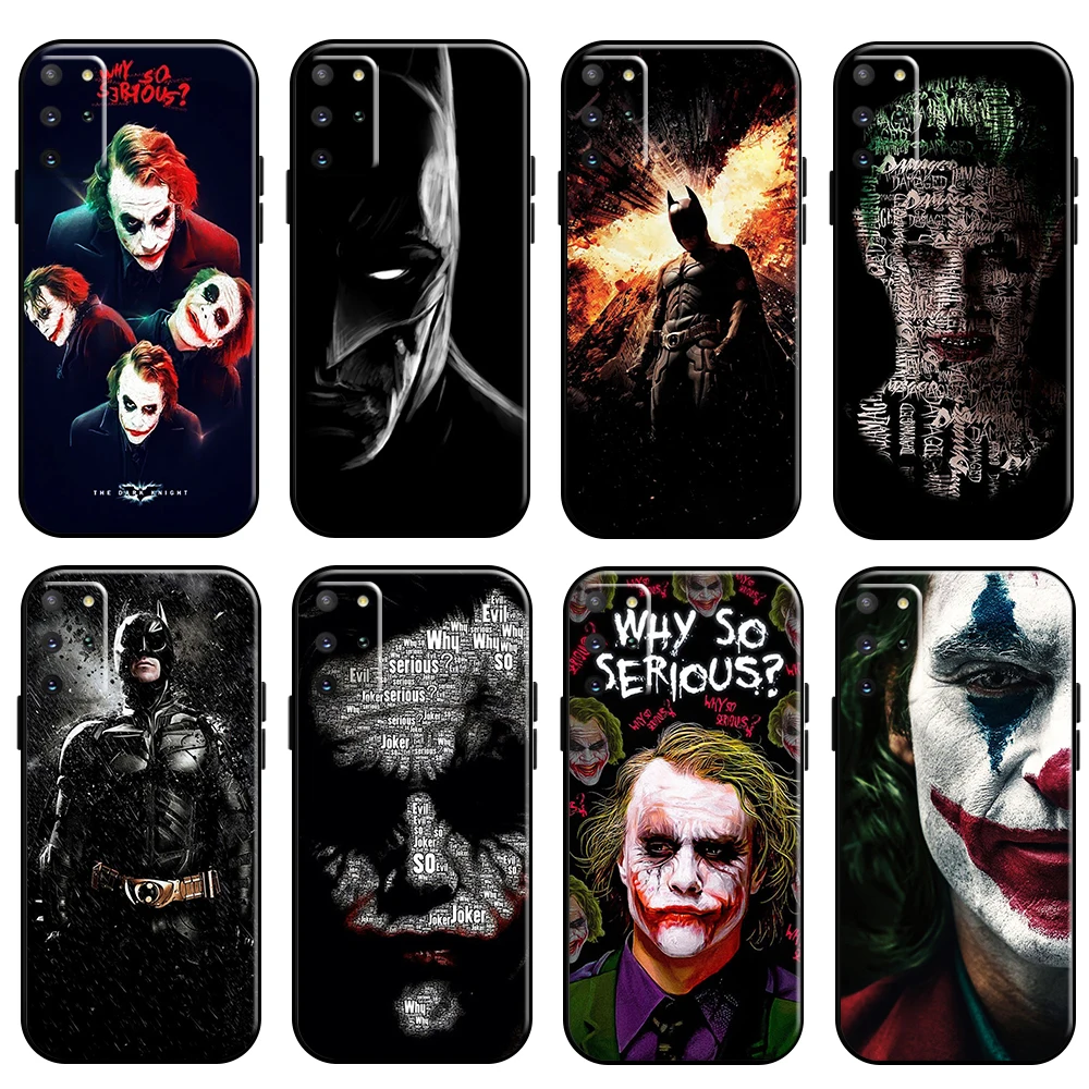 

Marvel Bat-Man Joker Clown Phone Case For Samsung Galaxy S21 S20 Plus Ultra FE 5G Coque Black Silicone Cover Soft TPU Back