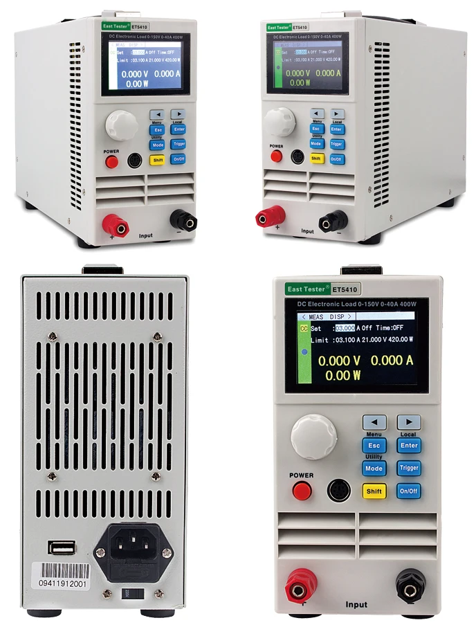 

ET5411,500V 15A 400W Single Channel DC Electronic Load