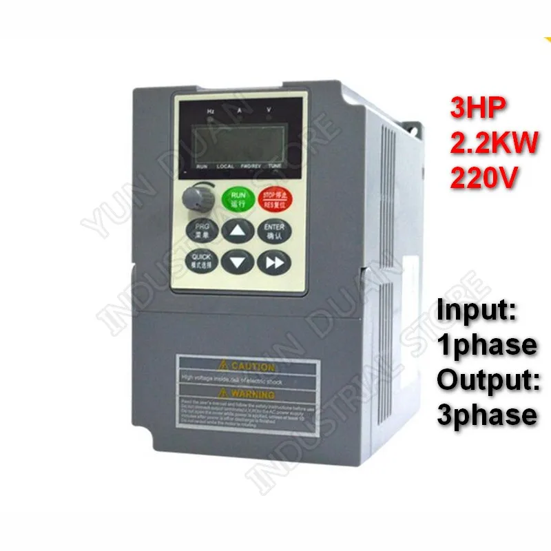 

3HP 2.2KW 220В однофазный вход 9.6A ВЕКТОР VFD 3 фазы выход универсальный преобразователь частоты CE для ЧПУ фрезерный шпиндель мотор