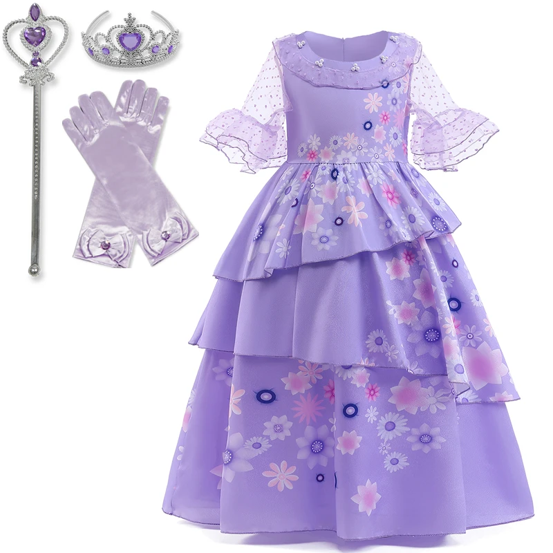 

Костюм на Хэллоуин для девочек, одежда для рождественской вечеринки, для детей 4, 6, 8 лет, Карнавальная одежда для косплея принцессы