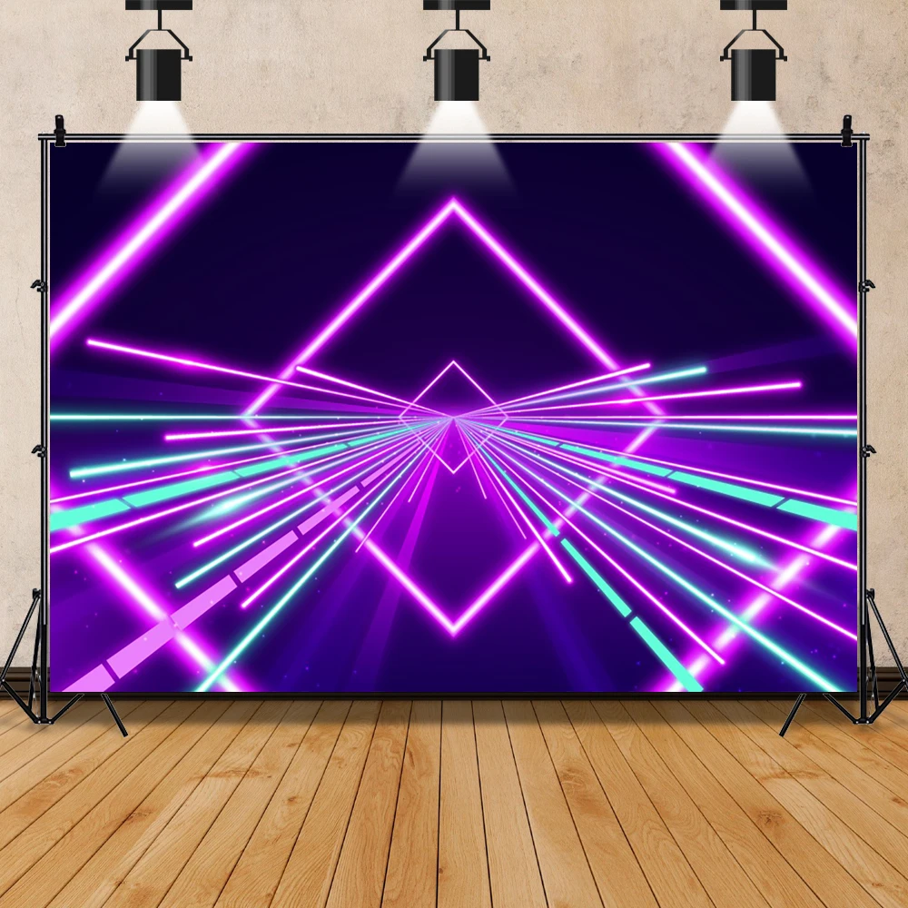 Неоновые светящиеся модвечерние ничные фоны с 3D диафрагмой сцсветильник щение
