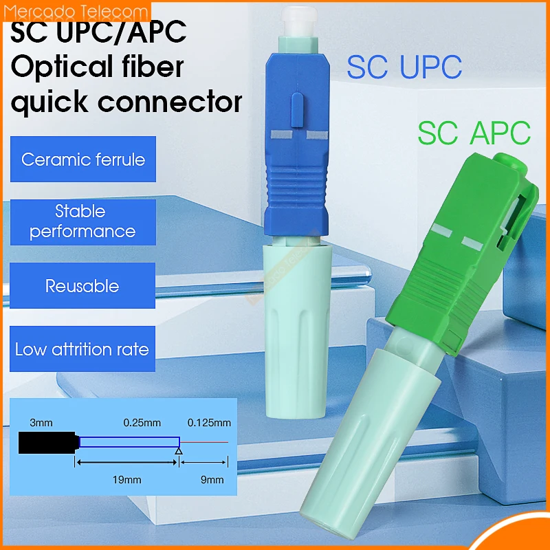 Best price SC APC SM Single-Mode Optical Connector FTTH Tool Cold Connector Tool SC UPC Fiber Optic Fast Connector