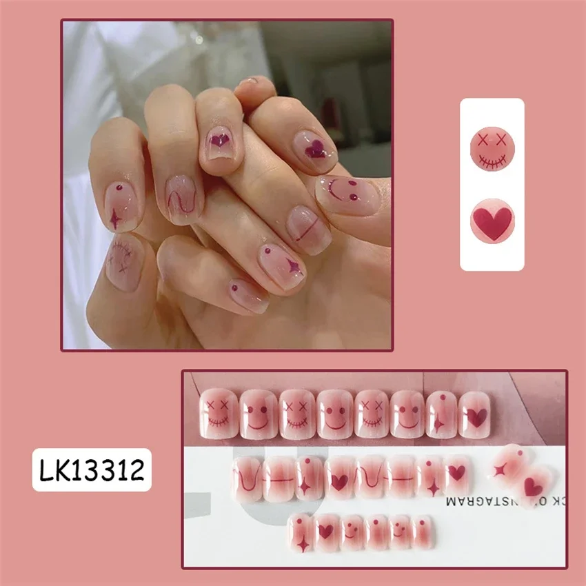 24 шт./Se градиент окружающей среды накладные ногти французские искусственные