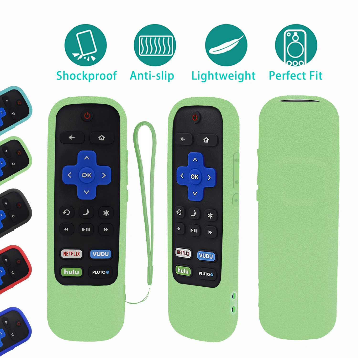 Защитный чехол подходит для TCL Roku TV Stick 3600R 3800/3900 удаленный силиконовый чехол контроллера ударопрочный кожаный Противоскользящий