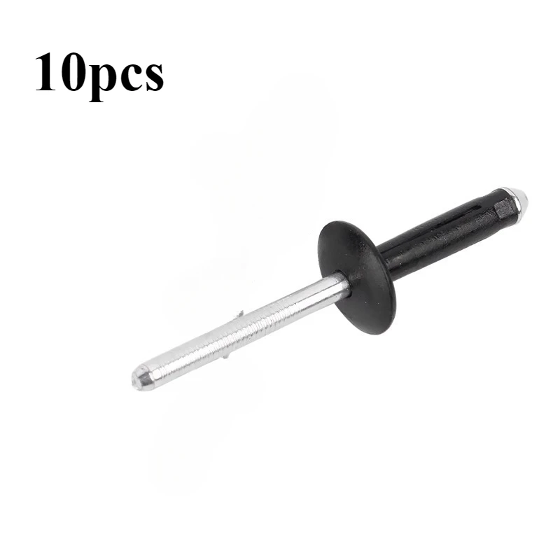 

10/20/30/50 шт., большие фланцевые заклепки, черные глухие заклепки, окрашенные в черный алюминий, внутренний декор автомобиля, диаметр 4/16