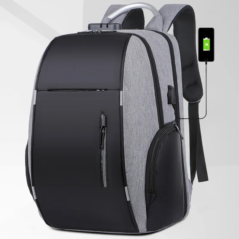 

Рюкзак мужской деловой с защитой от кражи и USB-зарядкой