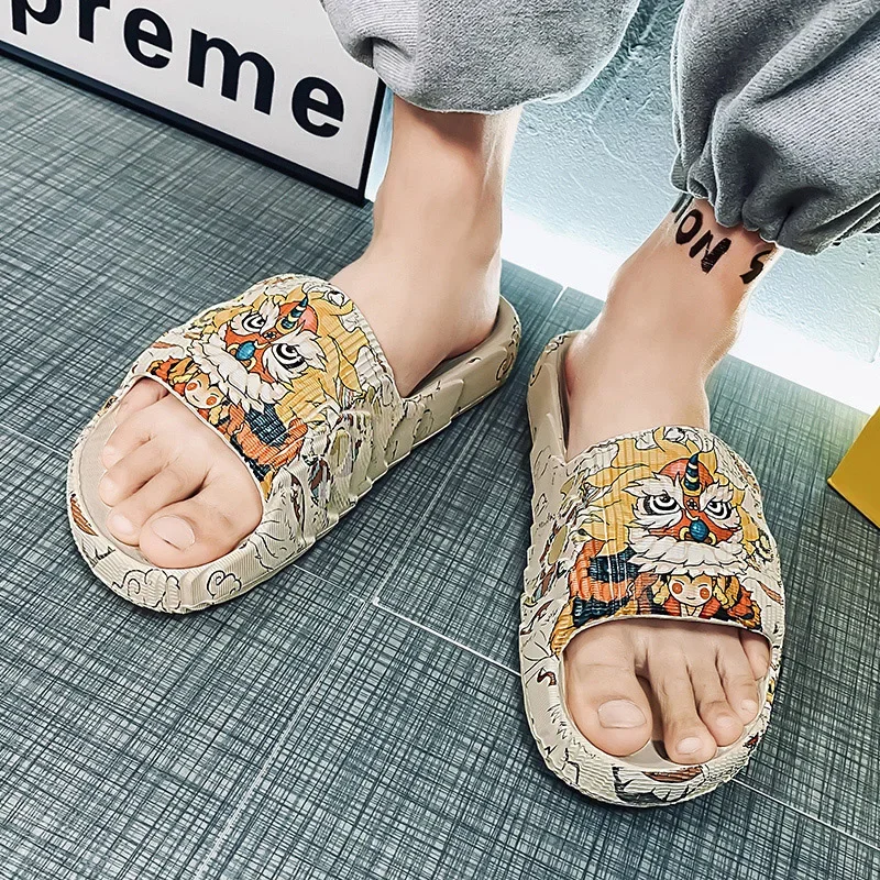 Мужские сандалии The Monster Nian дышащие пляжные шлепанцы с волнистыми углами легкие