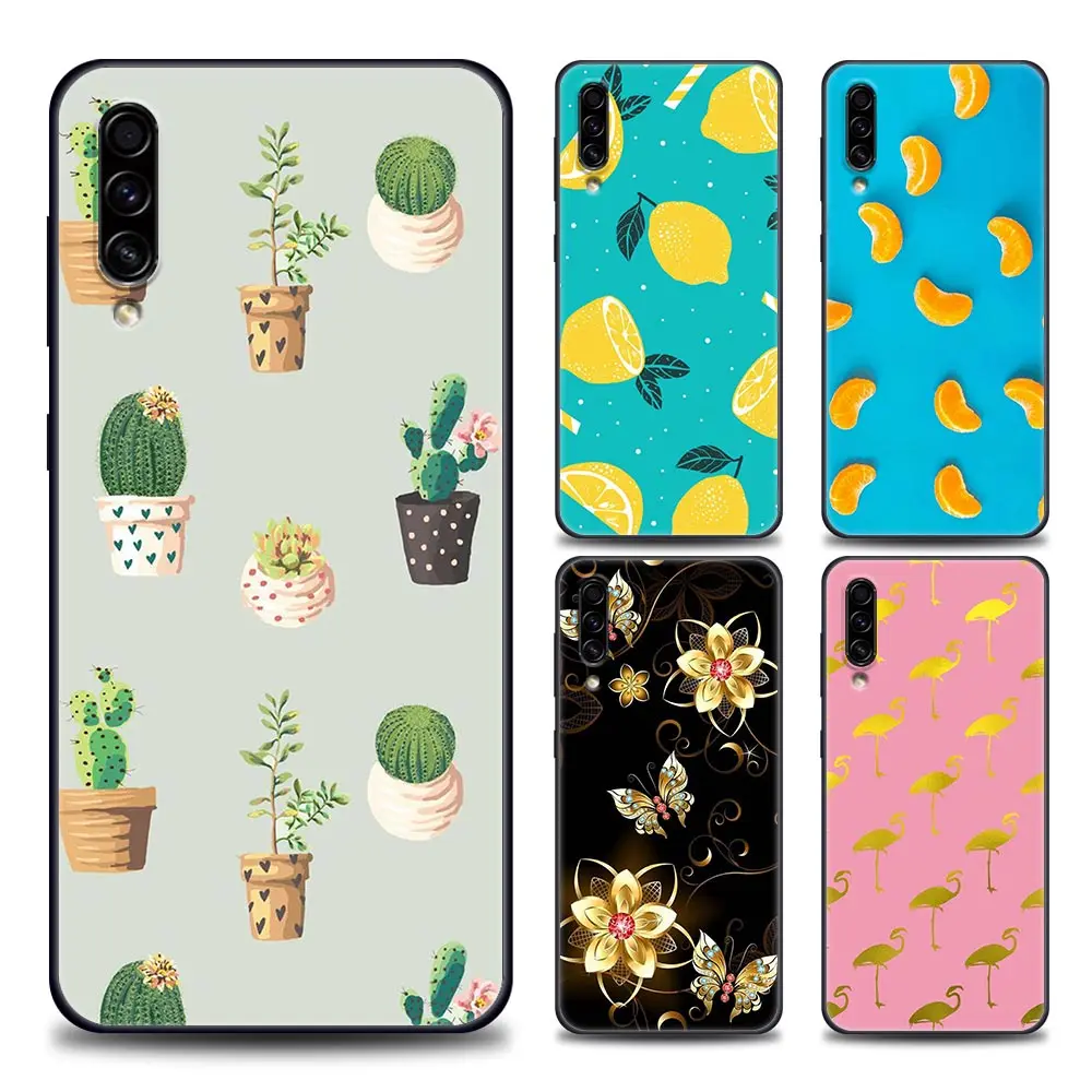 

Phone Case for Samsung A10 A20 A30 A30s A40 A50 A60 A70 A80 A90 5G A7 A8 2018 Soft Silicone Cute Cartoon Cactus
