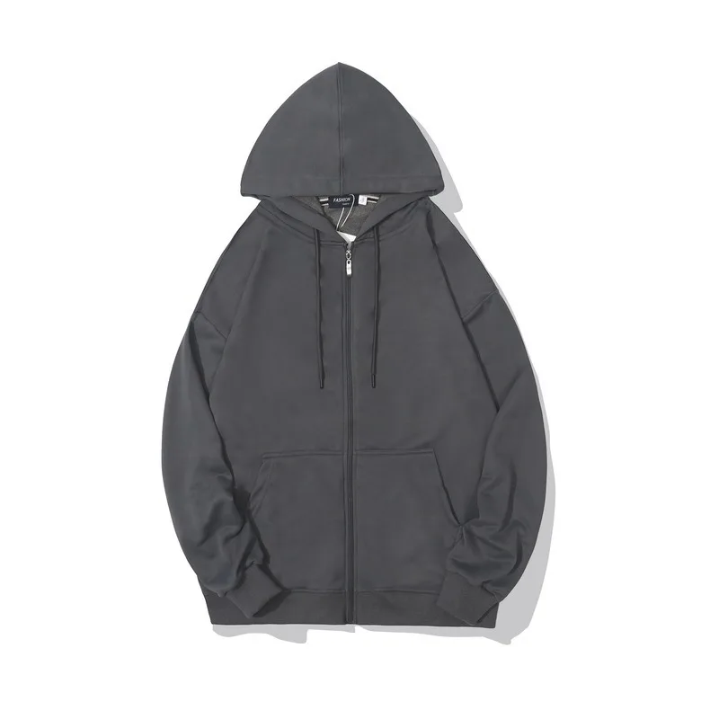 

Men Casual Full Zip Up Hoodies Unisex Couple Fall Autumn Hooded Outwear Coats Man Women Long Sleeve Sweatshirt with Zipper Hoody