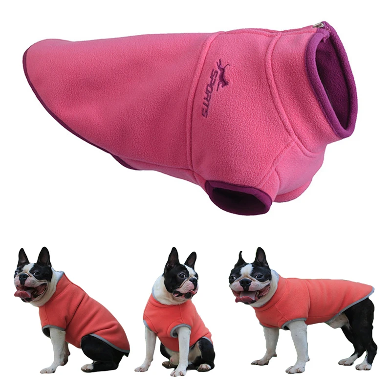 Fleece Dog Vest Jacket Sweater Clothes Coat For Small Dogs Winter Warm Puppy Cat Pet Sweatshirt Outfit Clothing Apparel Costume