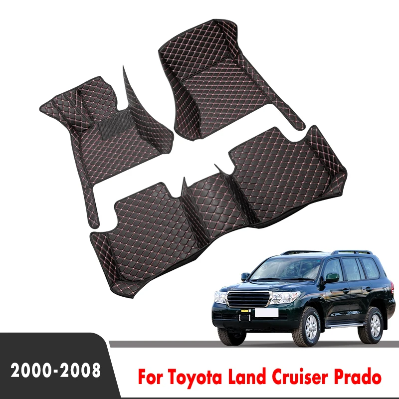 

LHD Car Floor Mats For Toyota Land Cruiser Prado 2008 2007 2006 2005 2004 2003 2002 2001 2000 Auto Interior Carpets Styling Rugs