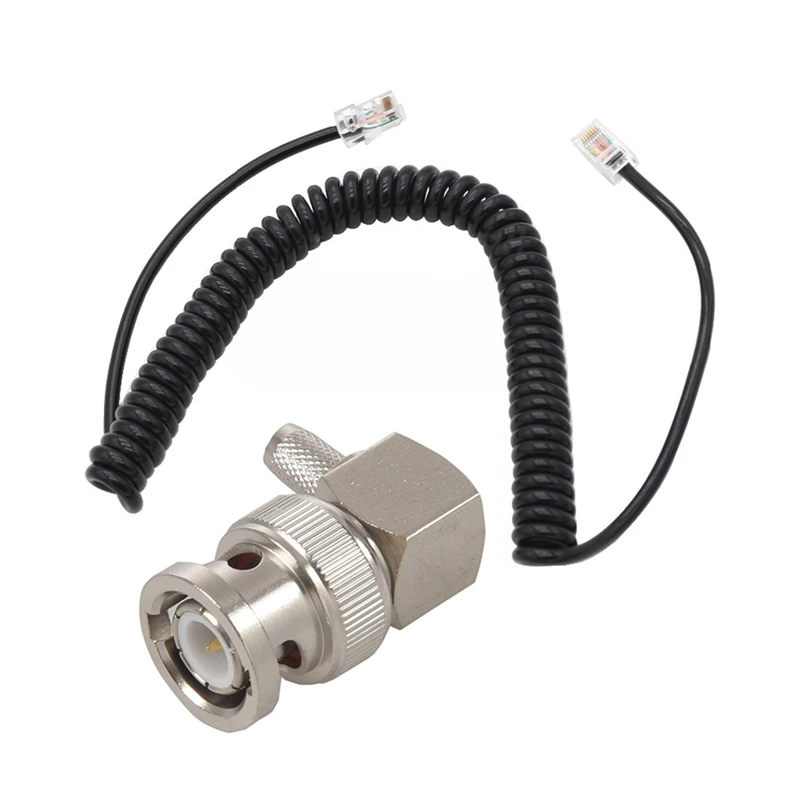 

1 Pcs BNC Male Plug Right Angle Crimp RF Coax Adapter Connector & 1 Pcs 8Pin Microphone Cable Cord