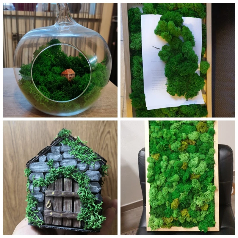 

HotSelling Artificial Green Moss Plant 200g Home Decoration Garden Layout Background Wall Mini Landscape Fake Flowers DIY Crafts