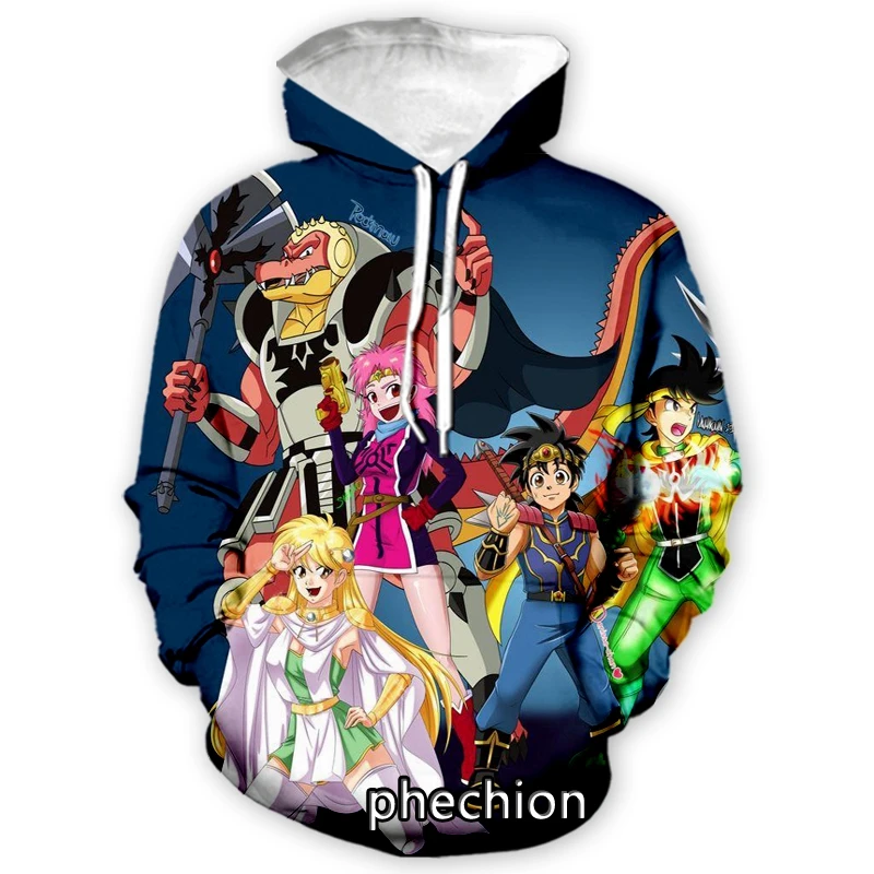 

Новые мужские/женские толстовки phechion Doragon kuesuto: Dai no daibouken с 3D принтом, модная уличная одежда в стиле хип-хоп, Повседневная Толстовка Z145