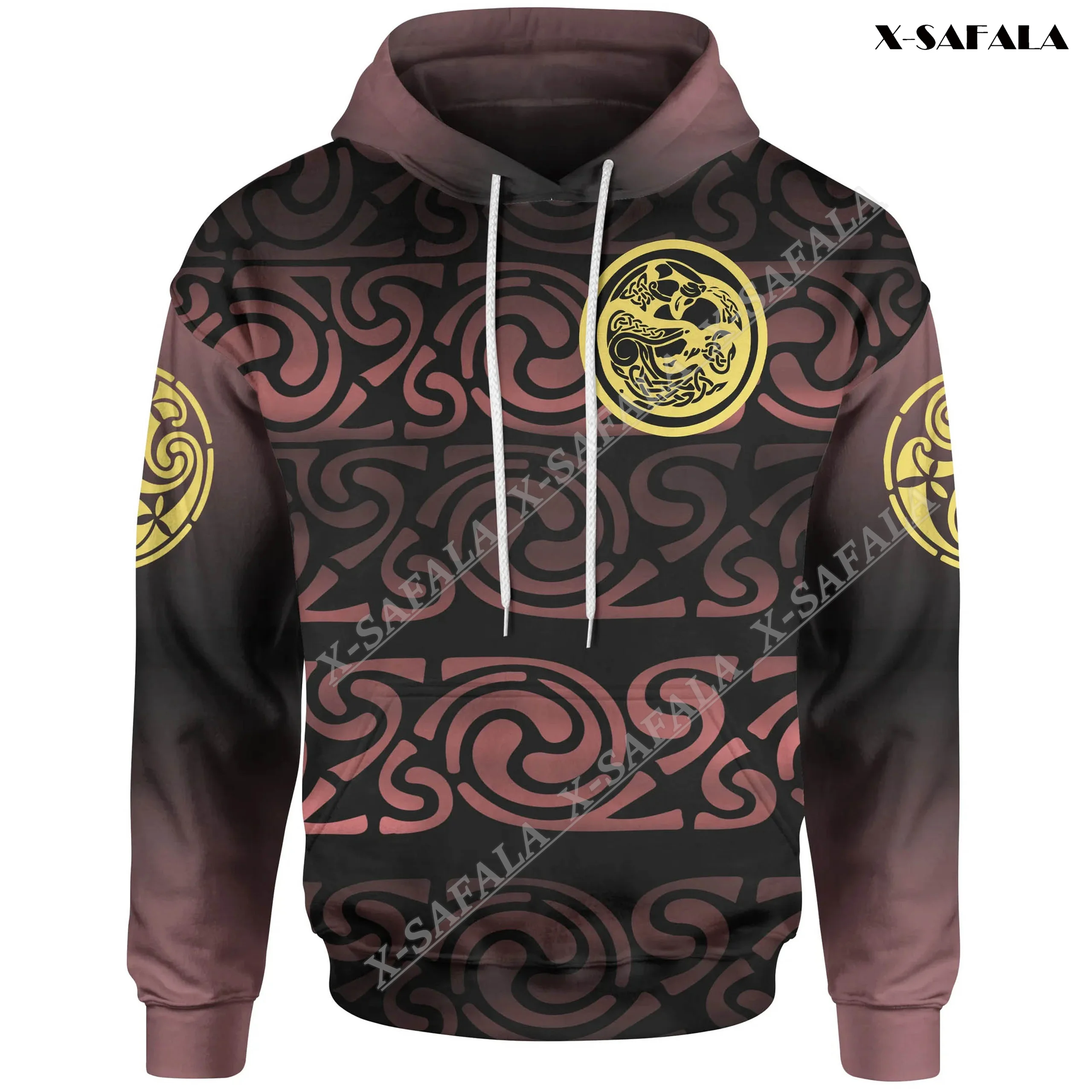

France BRITTANY Elements Compass Flag CELTIC 3D Printed Hoodie Man Tattoo Zipper Pullover Sweatshirt Jersey Tops Tracksuits
