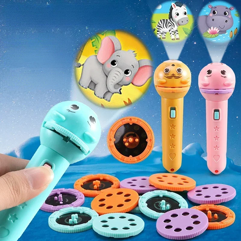 

Baby Sleeping Story Book Flashlight Projector Torch Lamp Toy Early Education Toy for Kid Holiday Birthday Xmas Gift Light Up Toy