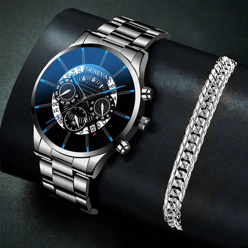 

Luxus Herren Uhren Männer Business Casual Edelstahl Quarz Armbanduhr Kalender Datum Uhr Männlichen Silber Armband Watche