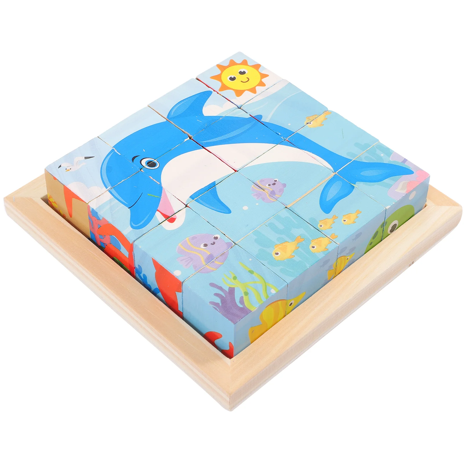 

Пазлы деревянные с животными и дельфинами, пазлы-конструкторы деревянные, развивающие 3D-игры на день рождения, подарки для детей