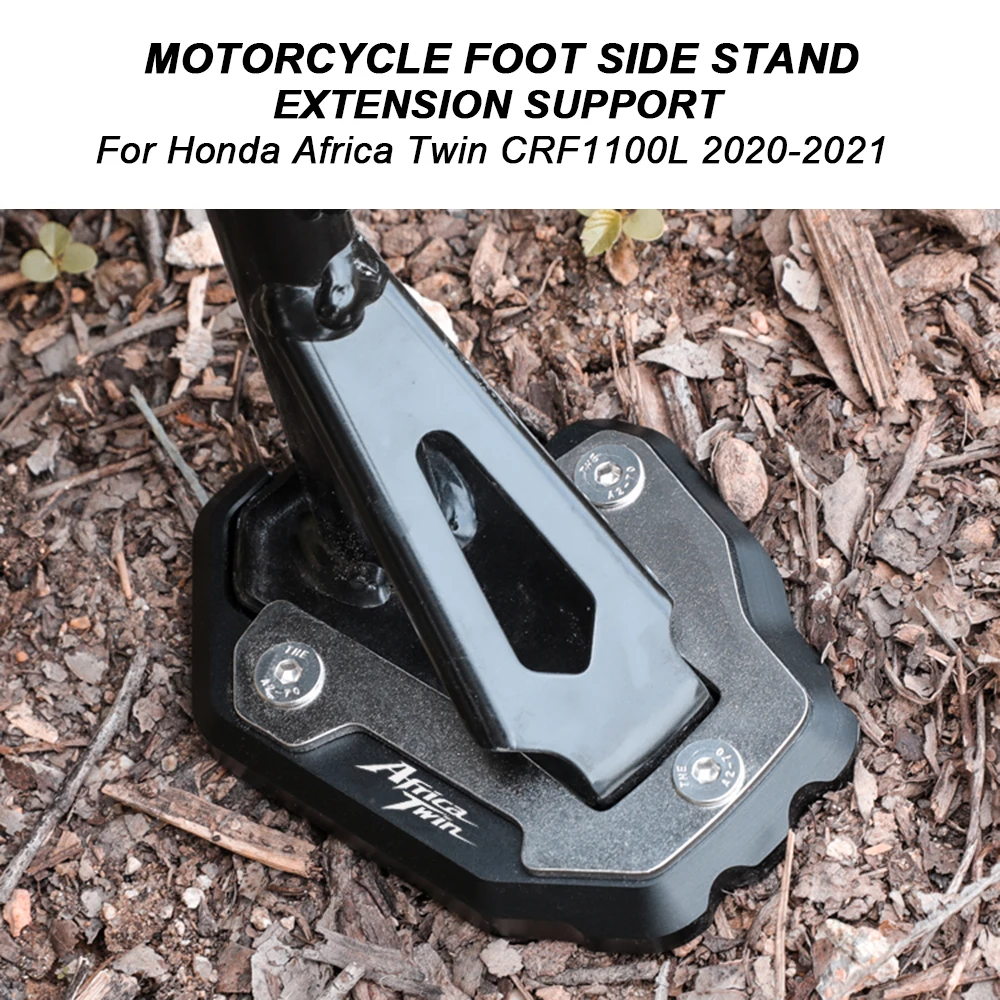 

2021 Motorcycle Extension Pad Support Kickstand Plate For Honda CRF1100L CRF 1100 L L4 Africa Twin 2020 CNC Foot Side Stand