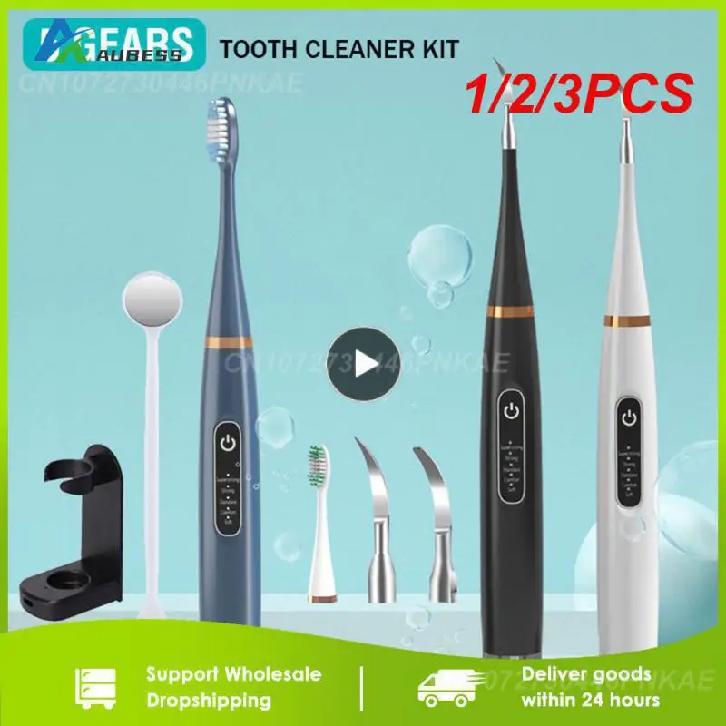 

1/2/3PCS Electric Teeth Whitening Calculus Scaler Plaque Coffee Stain Tartar Removal High Frequency Sonic Toothbrush