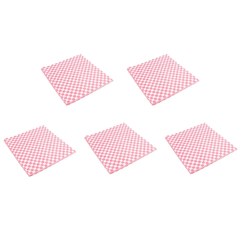 

500 PCS Checkered Deli Candy Basket Liner Food Wrap Papers, Fat Repellent, Sandwich Burger Packing, Red And White