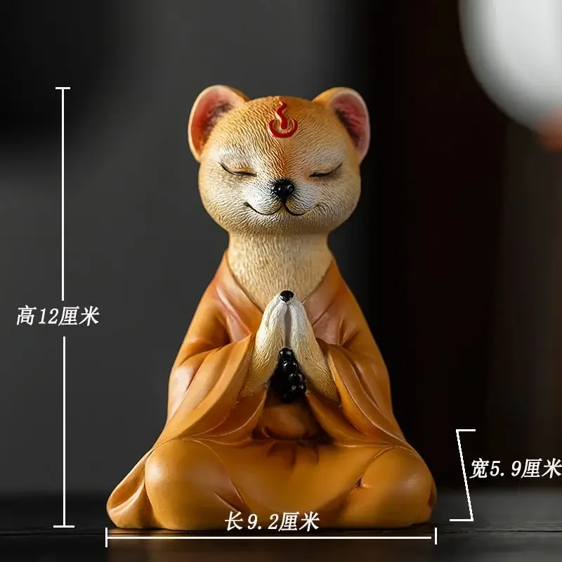 Украшение для офиса и стола в виде желтой лисы