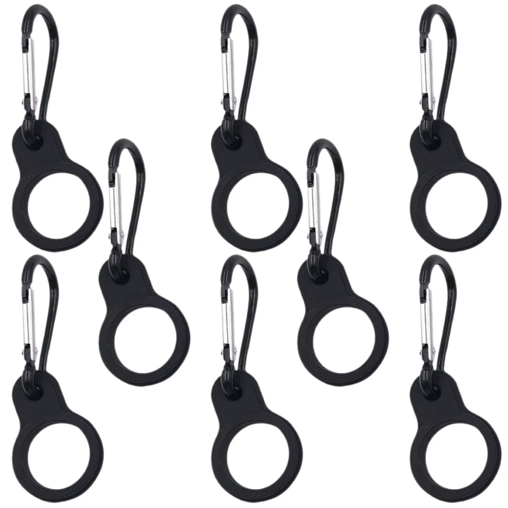 

8 Pcs Kettle Hanger Sport Water Bottles Holder Outdoor Rack Hook Metal Carrier Mountaineering Clip