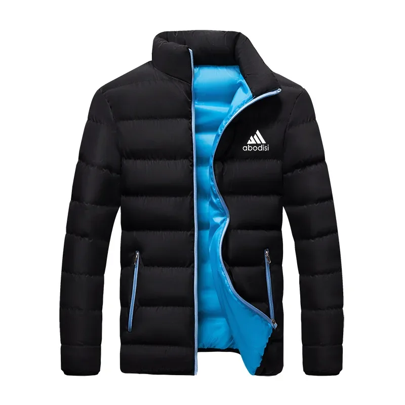 

Men's windbreaker Men's coat and jacket Winter boys 2023 new men's warm stand collar slim winter zipper coat